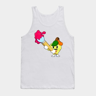 Apple as Painter with Paint brush Tank Top